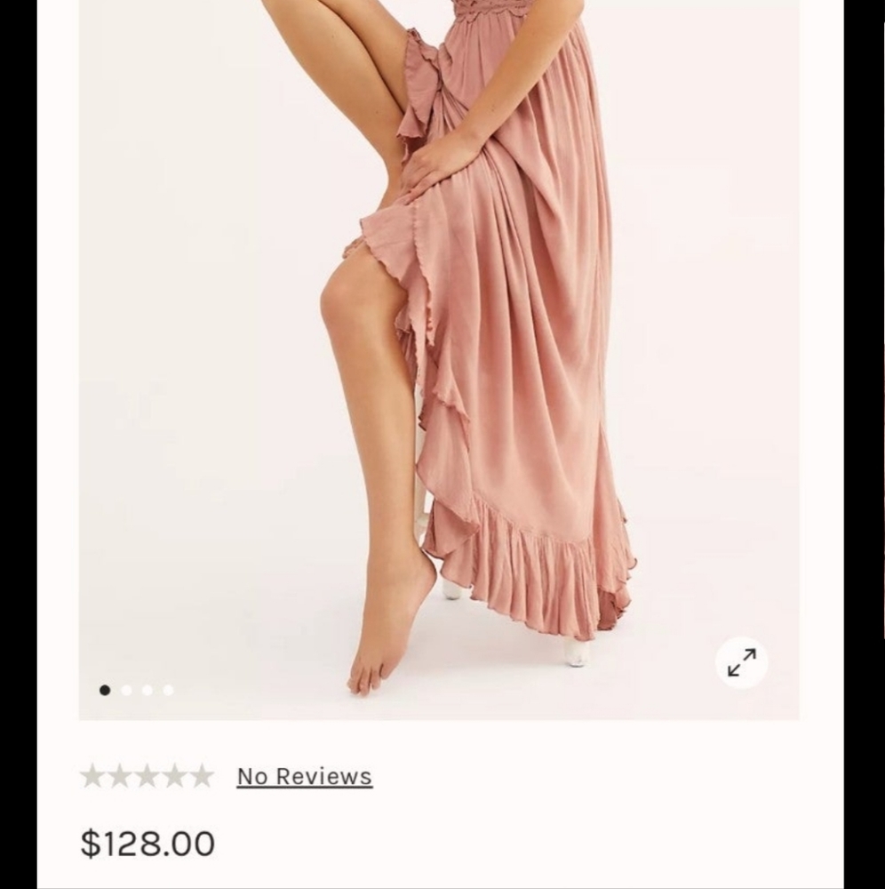free people maxi dress adella rose large